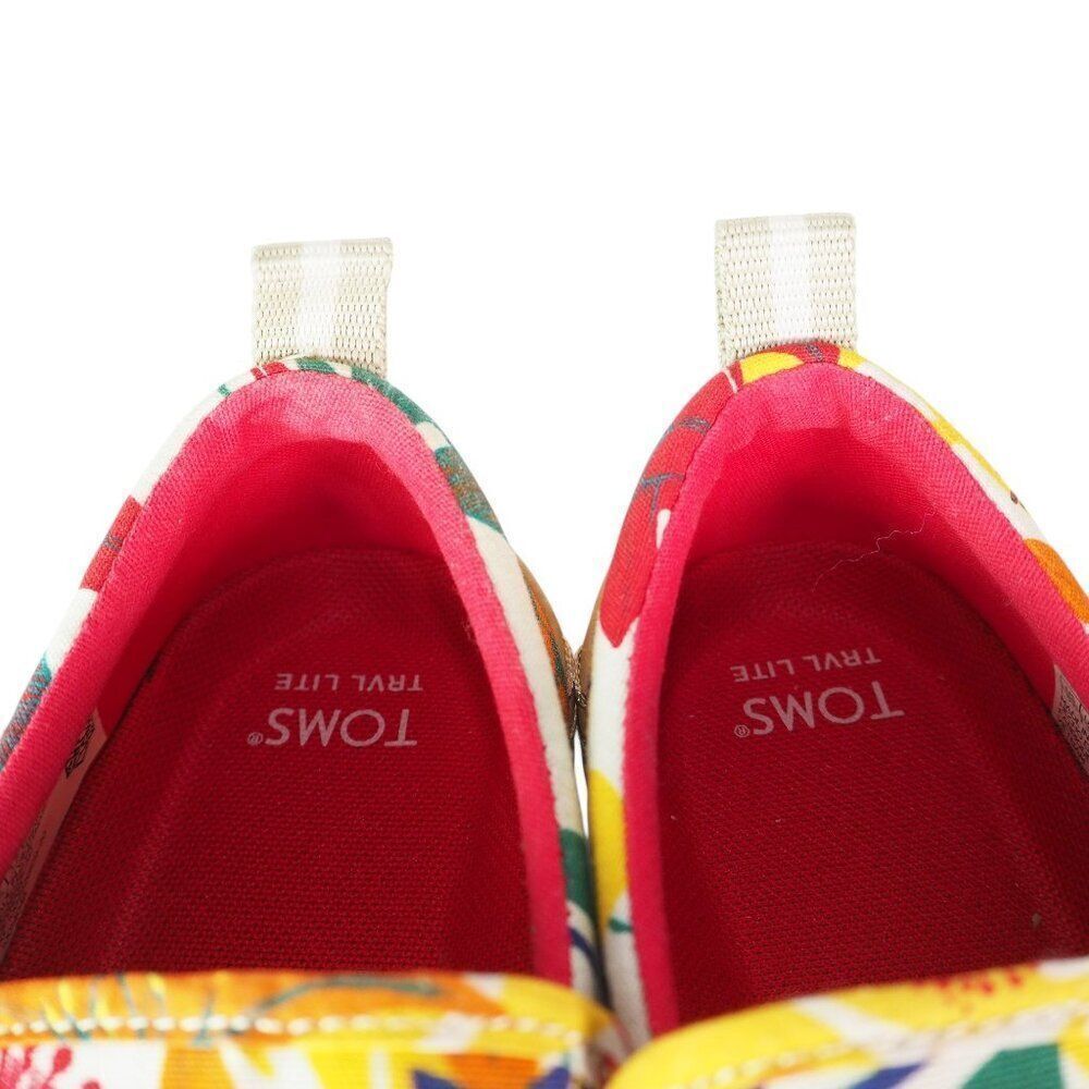 Toms TRVL Lite Floral Print Slip-on Casual Sneakers White Multicolor Women's 5.5 - Picture 11 of 11